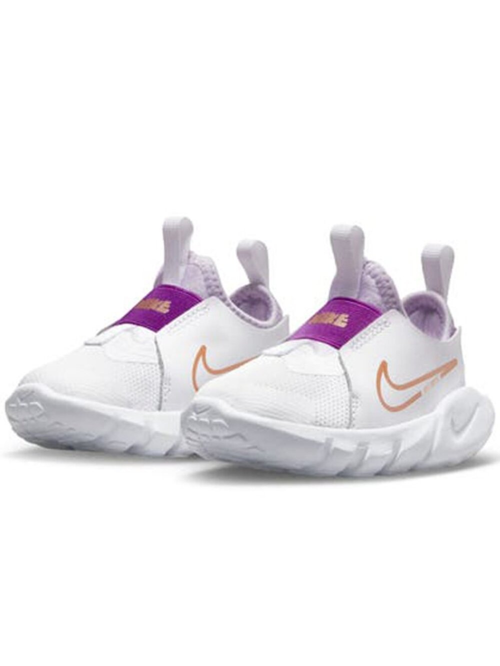 2/$40 💥🆕 Nike Flex Runner 2 White Violet Frost Slip-on Shoe | Size 6C | 7332